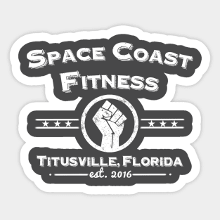 Space Coast Fitness - Fist (White) Sticker